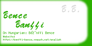 bence banffi business card